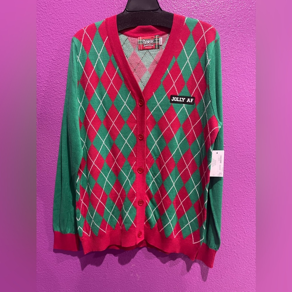 Spencer’s ugly sweater cardigan unisex
